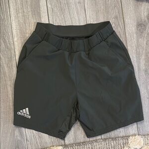 Adidas Grey Aeroready Athletic Shorts with Elastic Waistband 7 inch